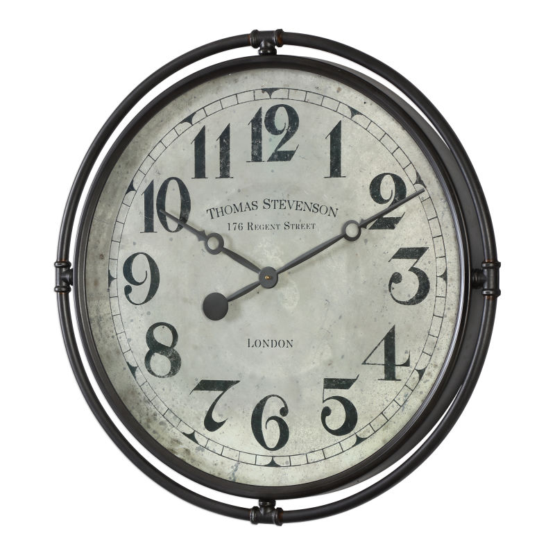06449 Uttermost Nakul Industrial Wall Clock
