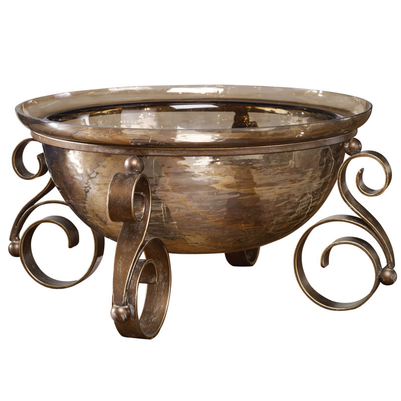 18955 Uttermost Alya Bronze Glass Bowl