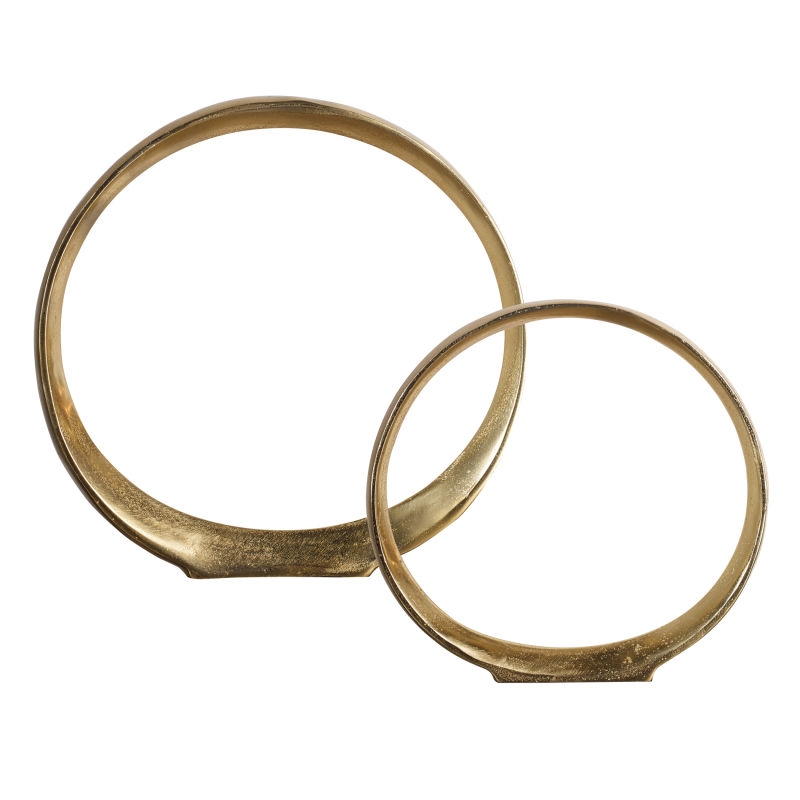 18961 Uttermost Jimena Gold Ring Sculptures Set/2