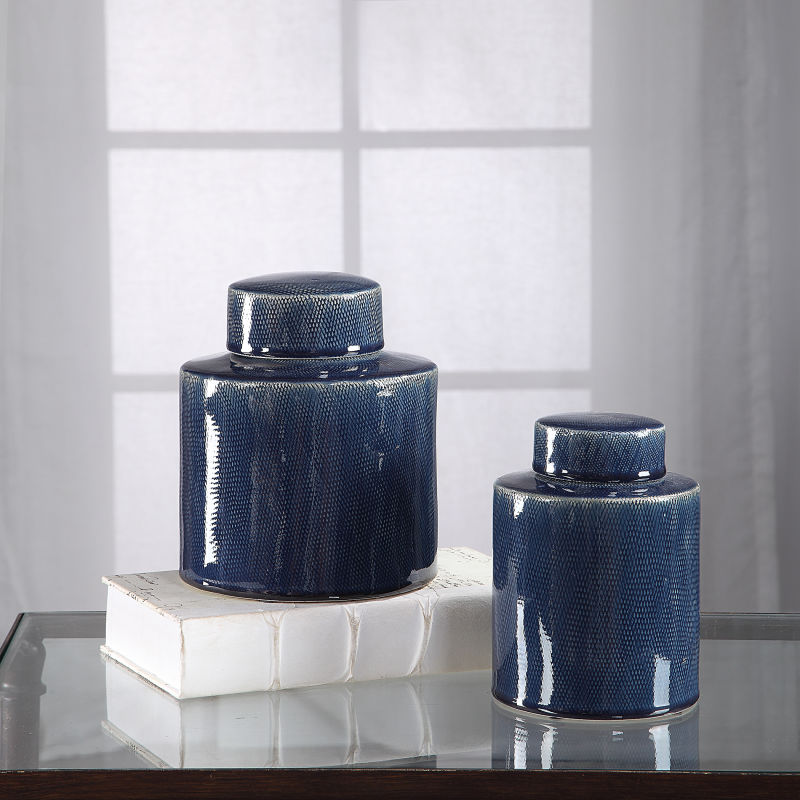 18989 Uttermost Saniya Blue Containers S/2