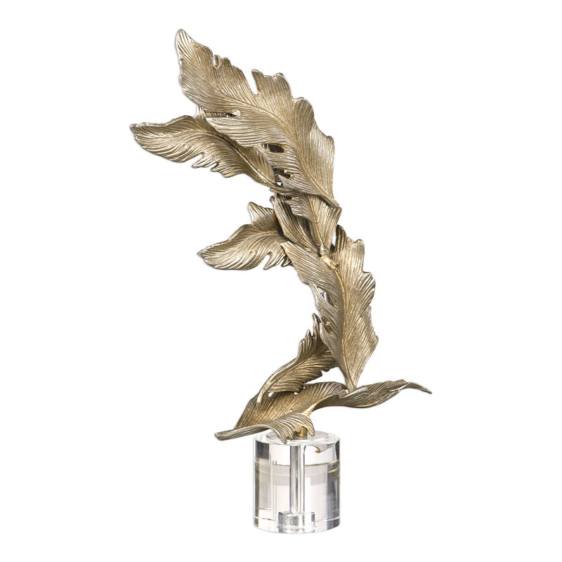 17513 Uttermost Fall Leaves Champagne Sculpture