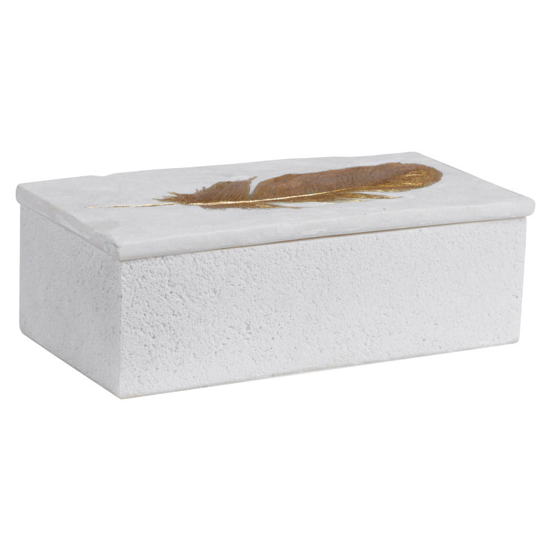 17724 Uttermost Nephele White Stone Box