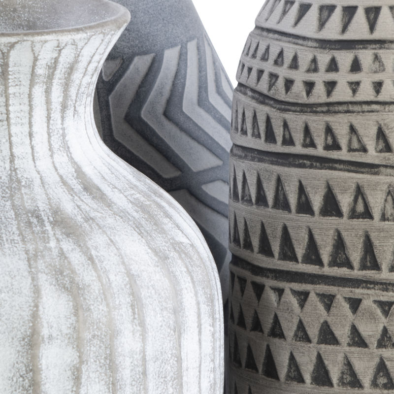 17716 Uttermost Natchez Geometric Vases, S/3