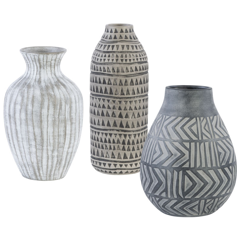 17716 Uttermost Natchez Geometric Vases, S/3