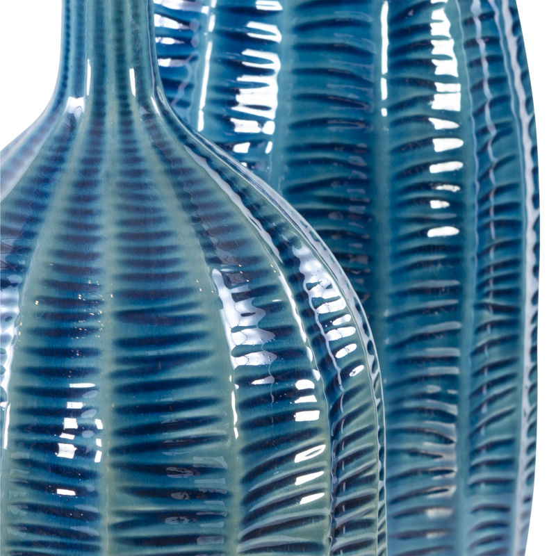 17719 Uttermost Bixby Blue Vases S/2