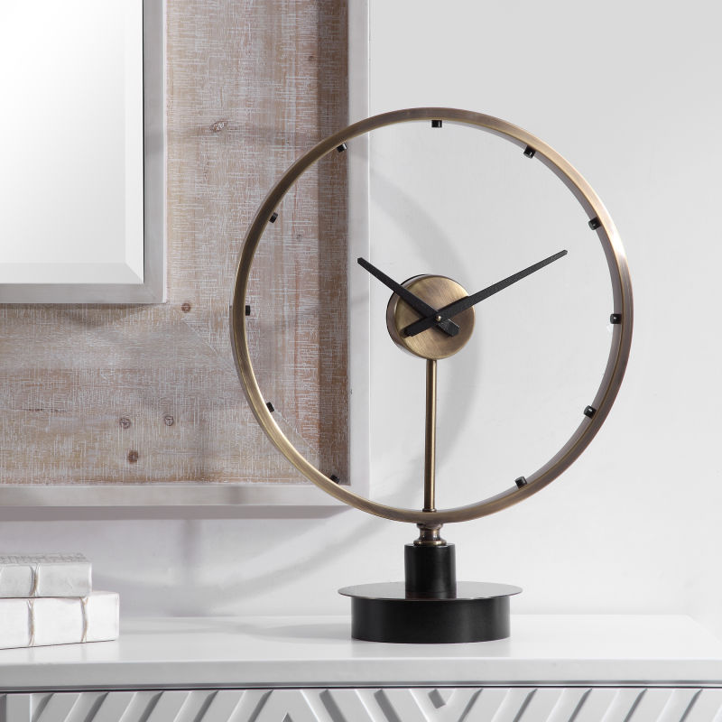 06459 Uttermost Davy Modern Table Clock