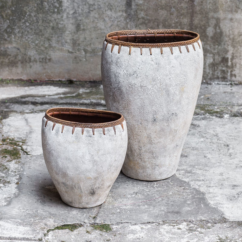 17745 Uttermost Dua Terracotta Vases S/2