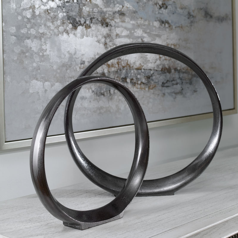17913 Uttermost Orbits Black Ring Sculptures S/2