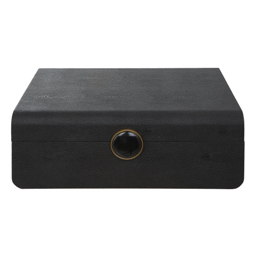 18058 Uttermost Lalique Black Shagreen Box