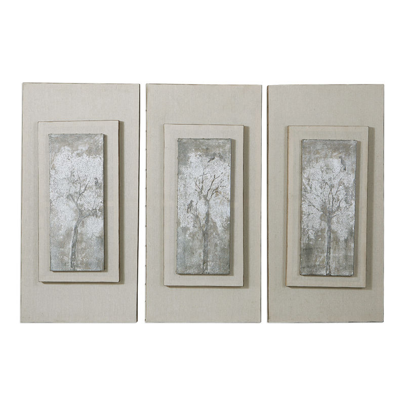 41426 Uttermost Triptych Trees Hand Painted Art Set/3