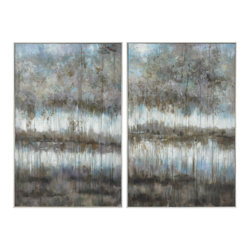 31411 Uttermost Gray Reflections Landscape Art S/2