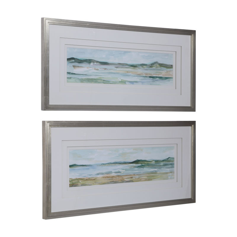 41594 Uttermost Panoramic Seascape Framed Prints Set/2