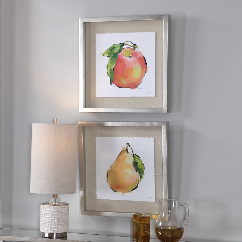 41599 Uttermost Designer Fruits Framed Prints, Set/2