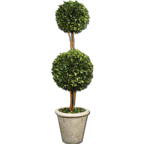 60106 Uttermost Two Sphere Topiary Preserved Boxwood