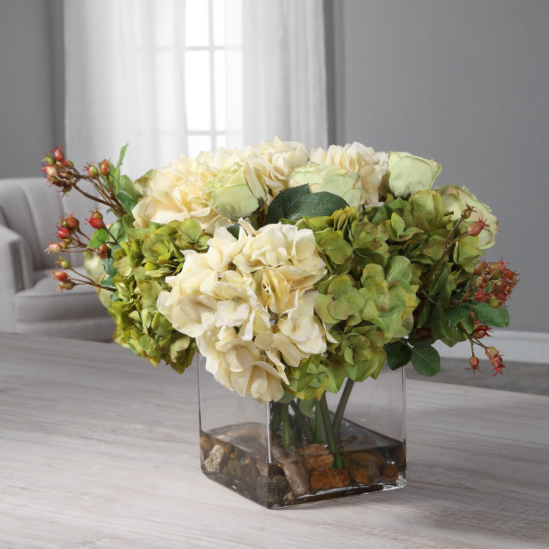 60155 Uttermost Cecily Hydrangea Bouquet