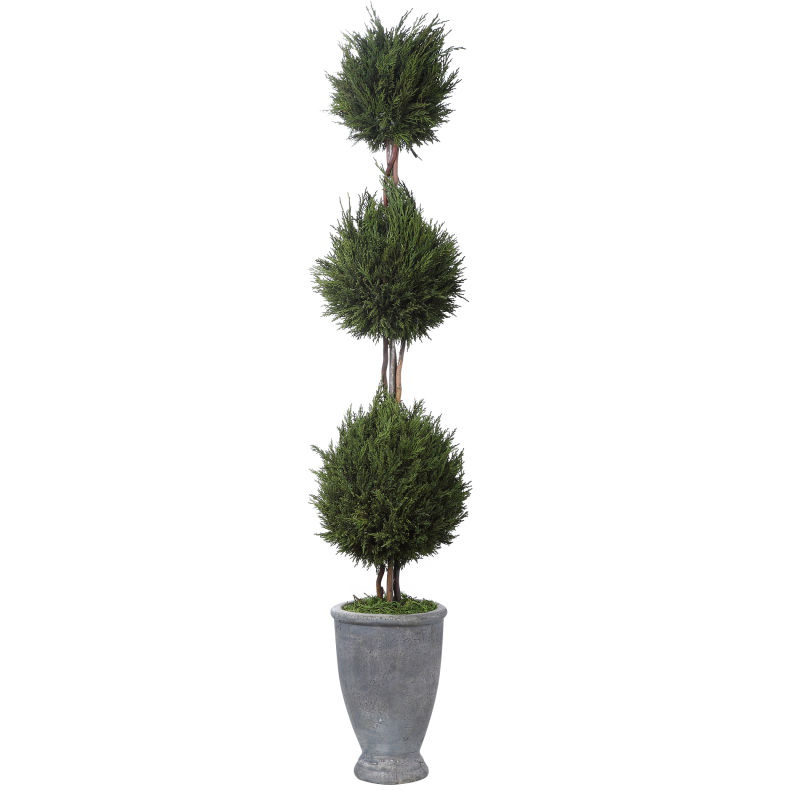 60172 Uttermost Cypress Triple Topiary