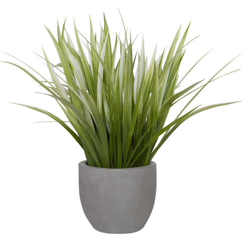 60194 Uttermost Dracaena Grass in Gray Planter