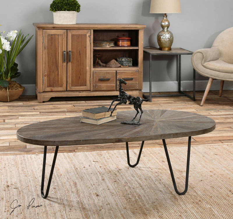 24459 Uttermost Leveni Wooden Coffee Table