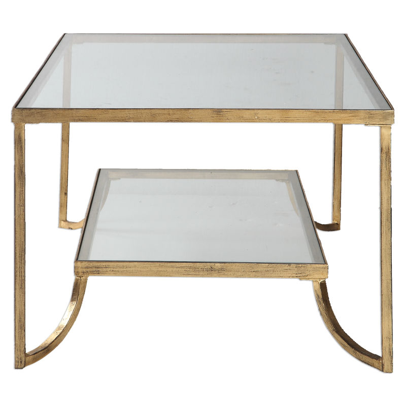 24540 Uttermost Katina Gold Leaf Coffee Table