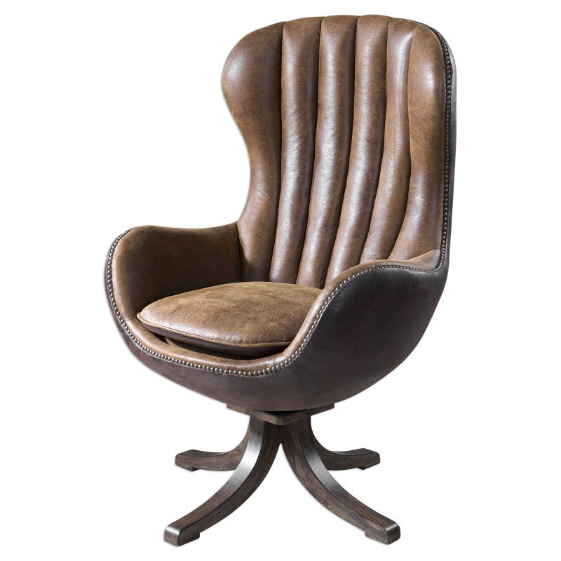 23268 Uttermost Garrett Mid-century Swivel Chair