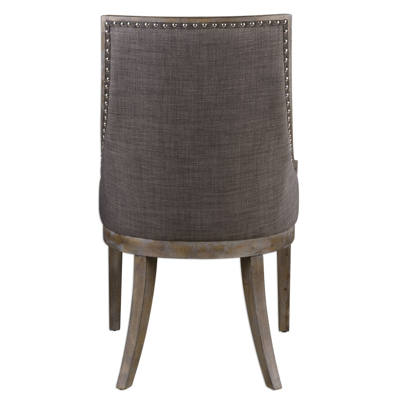 23305 Uttermost Aidrian Charcoal Gray Accent Chair
