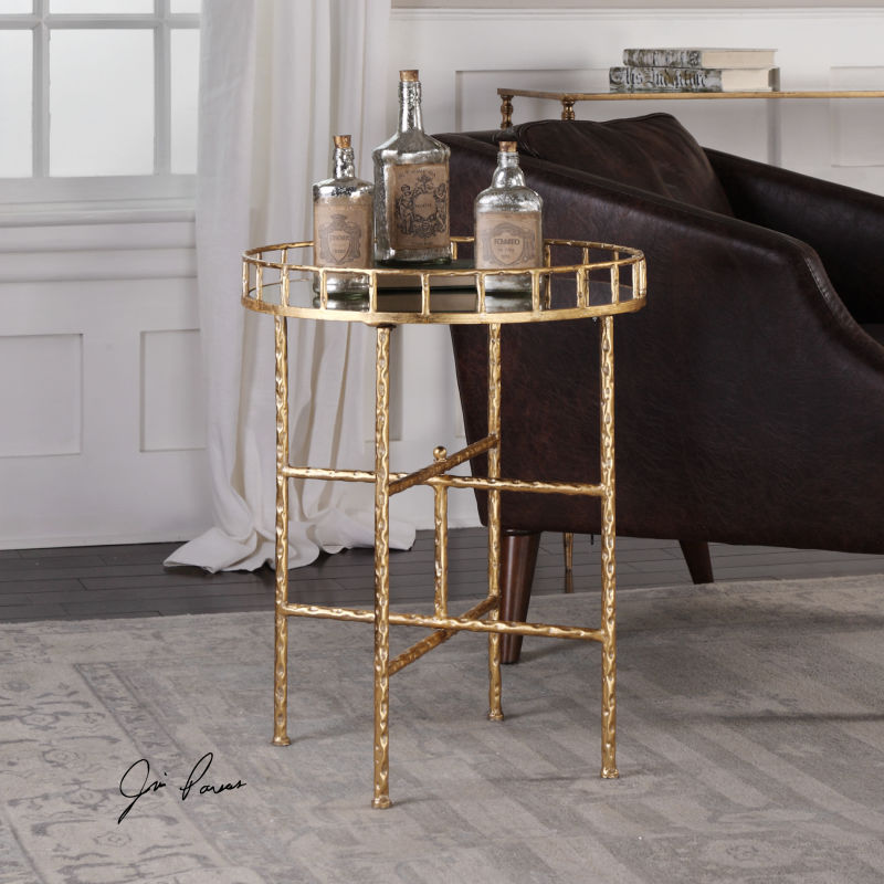 24711 Uttermost Tilly Bright Gold Accent Table