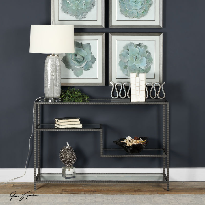 24810 Uttermost Leo Industrial Console Table