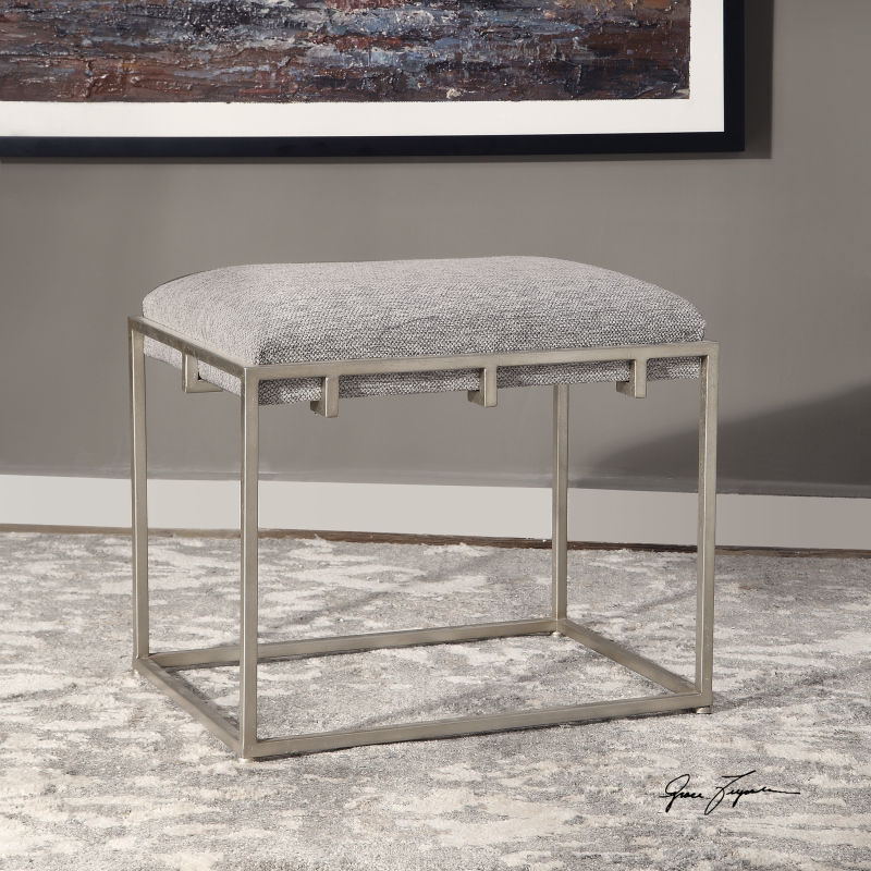 23471 Uttermost Edie Silver Small Bench