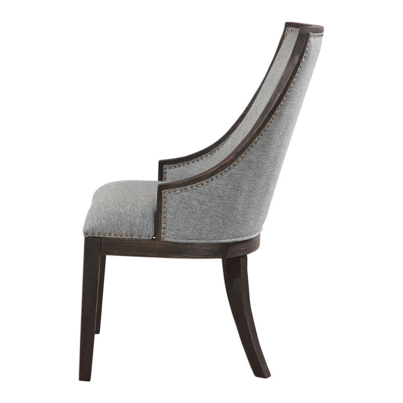 23481 Uttermost Janis Ebony Accent Chair