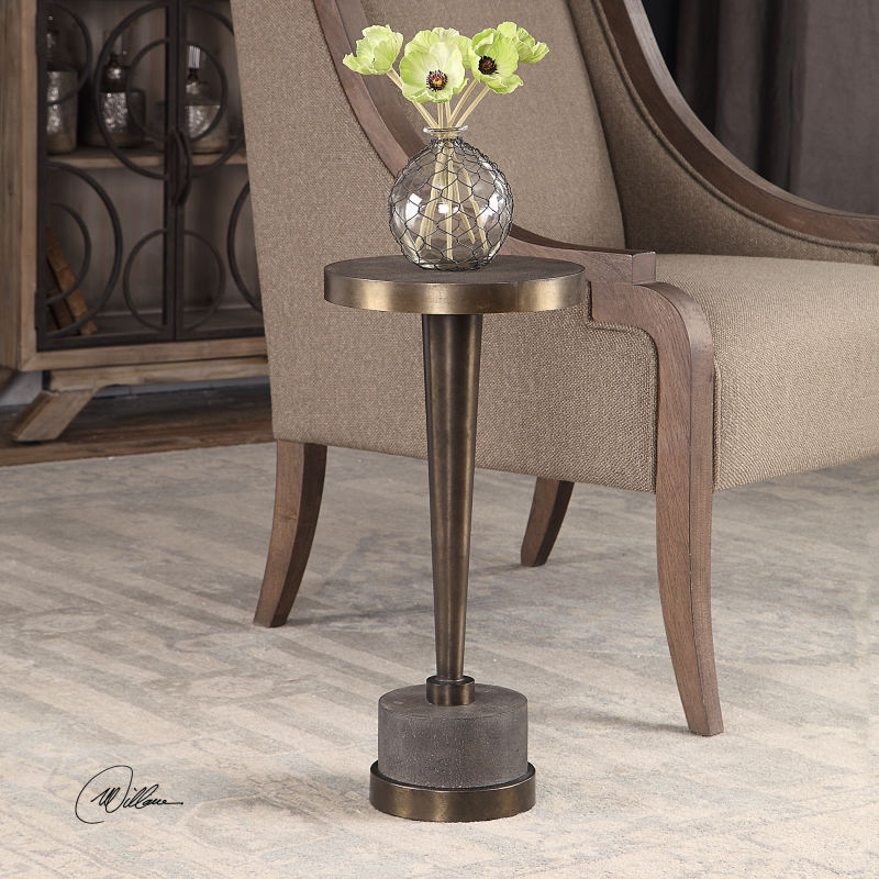 24863 Uttermost Masika Bronze Accent Table
