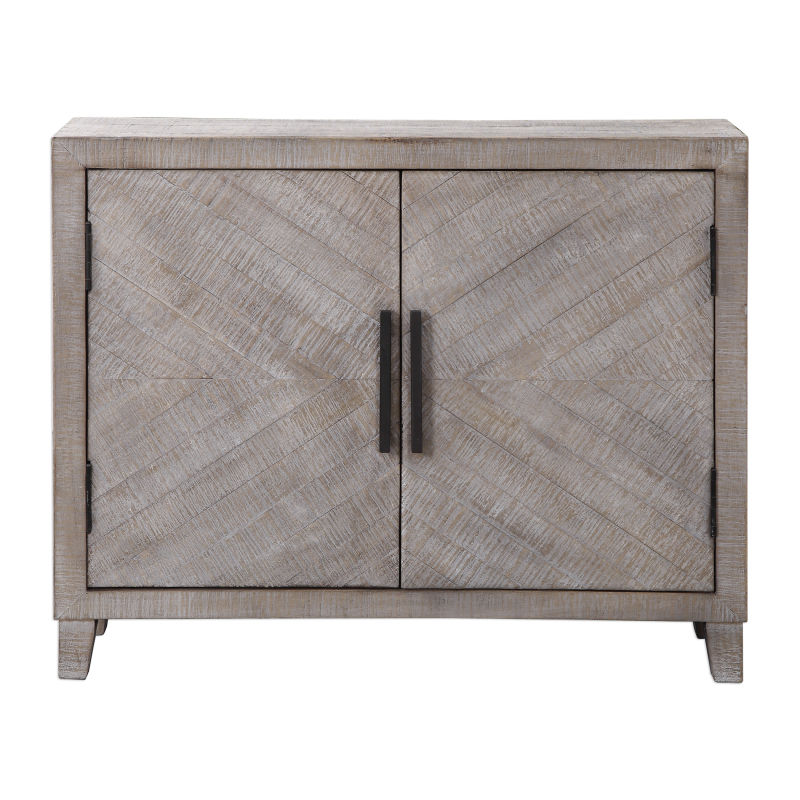 24873 Uttermost Adalind White Washed Accent Cabinet