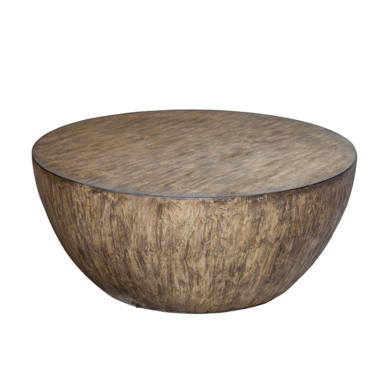 25433 Uttermost Lark Round Wood Coffee Table