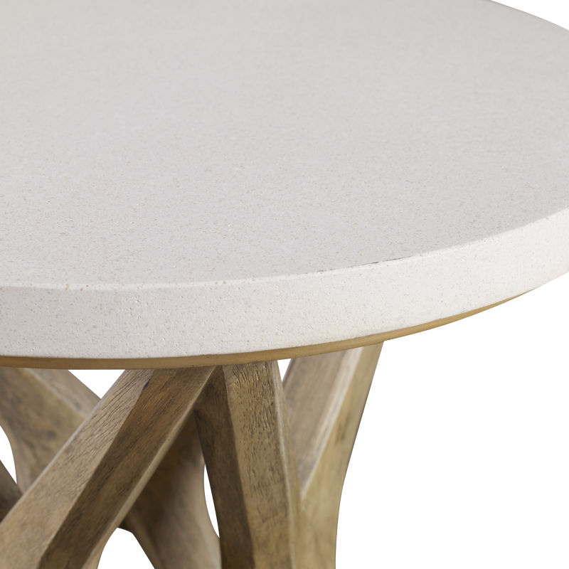 25437 Uttermost Marnie Limestone Side Table