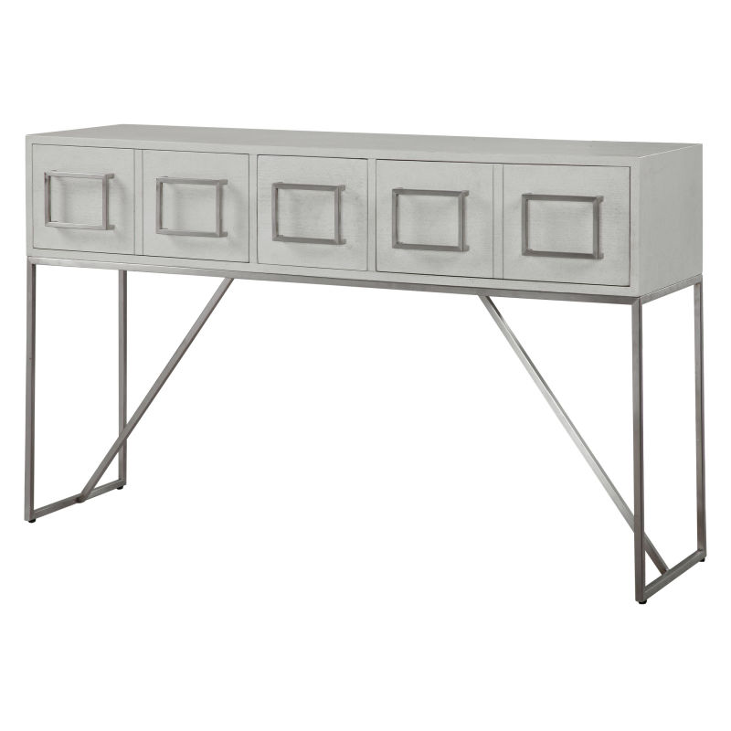 24954 Uttermost Abaya White Console Table