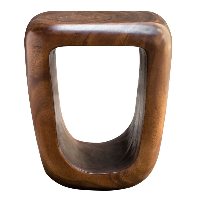 25457 Uttermost Loophole Wooden Accent Stool