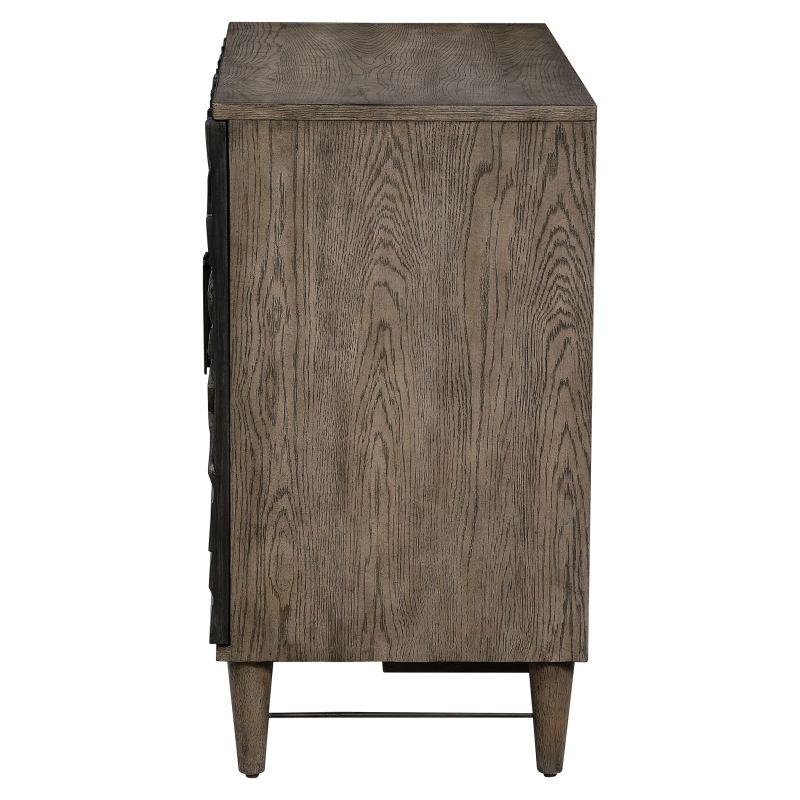 25085 Uttermost Shield Gray Oak 2 Door Cabinet