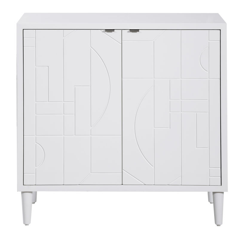 25105 Uttermost Stockholm White 2 Door Cabinet