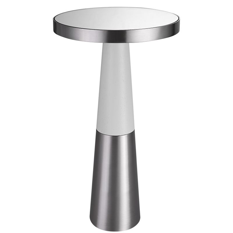 25146 Uttermost Fortier Nickel Accent Table