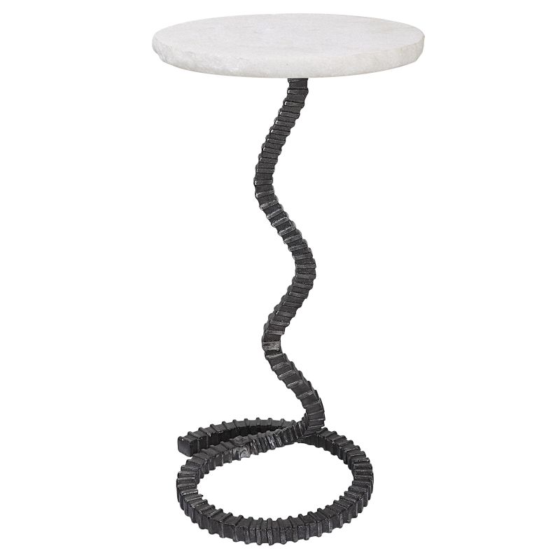 25143 Uttermost Lasso White Drink Table