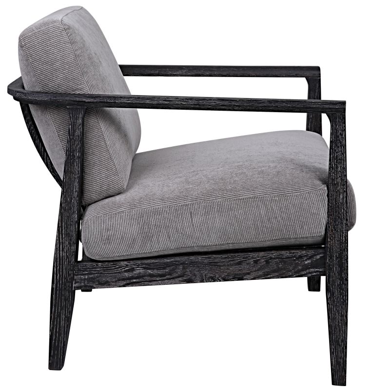 23657 Uttermost Brunei Modern Gray Accent Chair