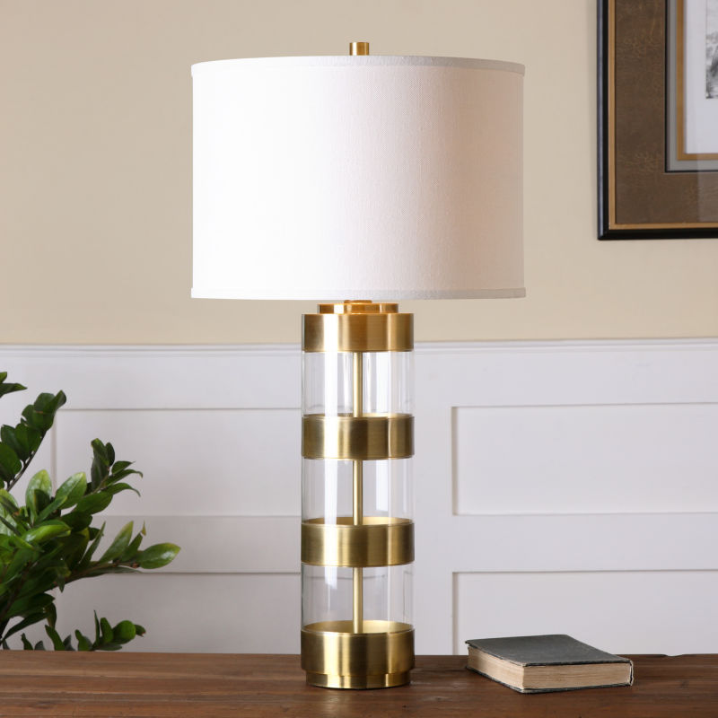 26669-1 Uttermost Angora Brushed Brass Table Lamp