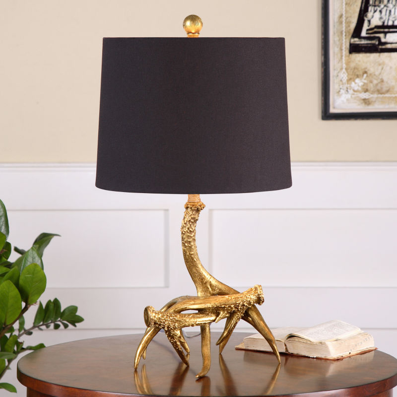 26617-1 Uttermost Golden Antlers Table Lamp