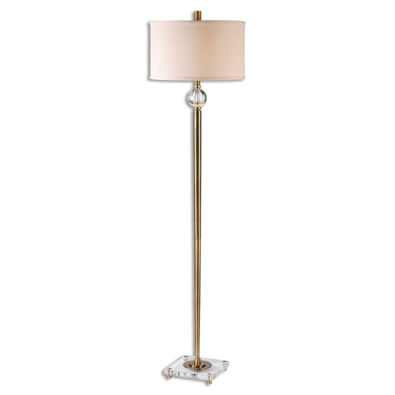 28635-1 Uttermost Mesita Brass Floor Lamp