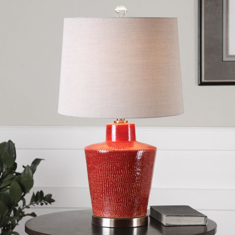 26903 Uttermost Cornell Brick Red Table Lamp