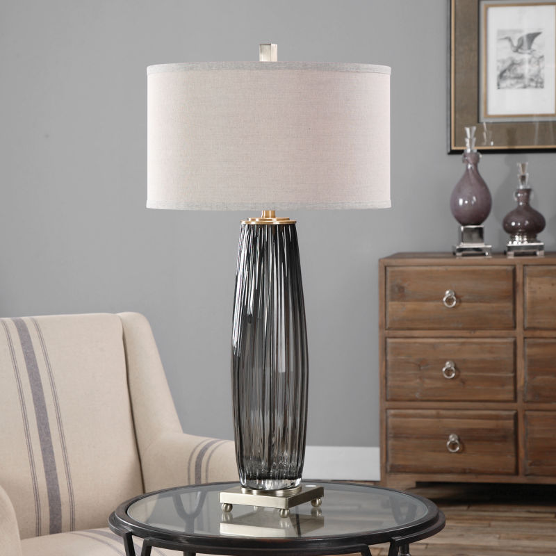 26698-1 Uttermost Vilminore Gray Glass Table Lamp
