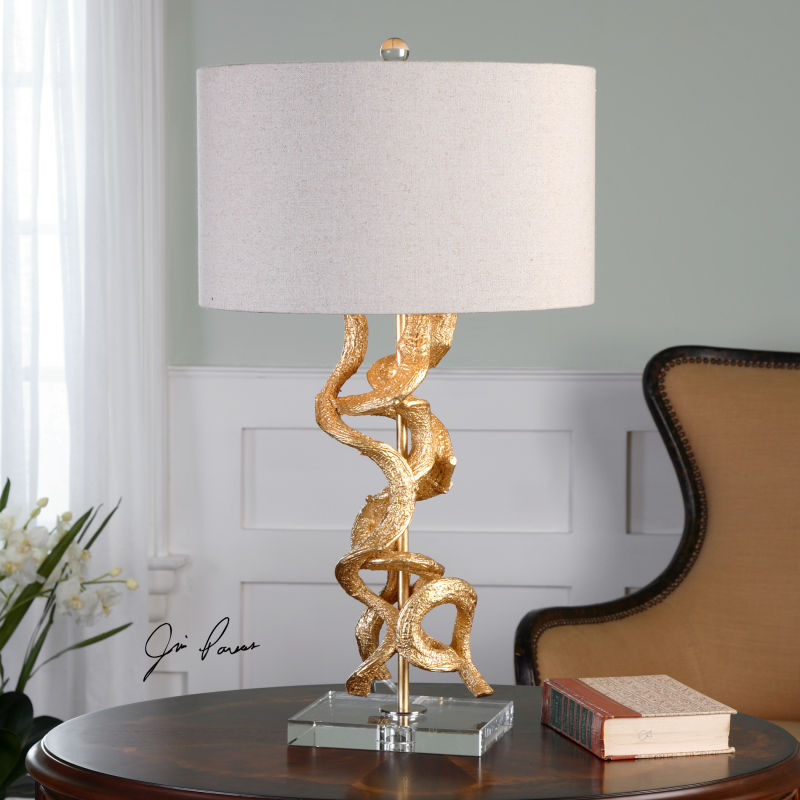 27113-1 Uttermost Twisted Vines Gold Table Lamp