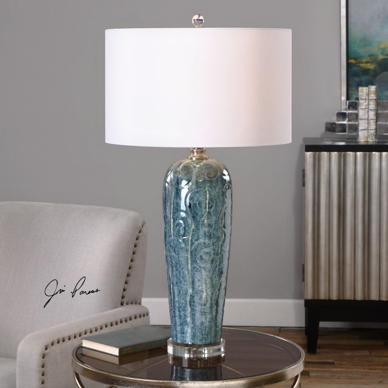 27130-1 Uttermost Maira Blue Ceramic Table Lamp