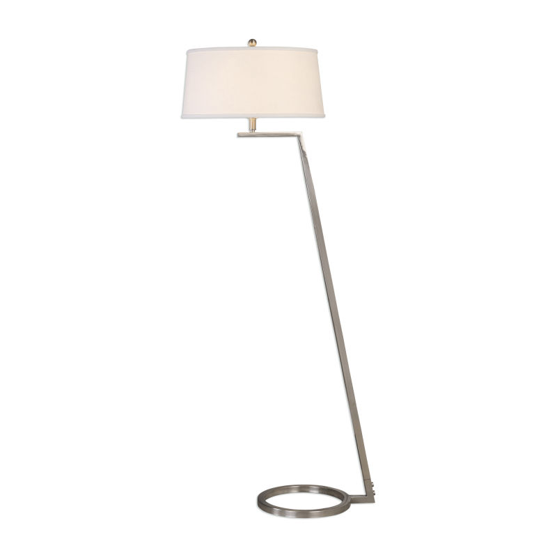 28108 Uttermost Ordino Modern Nickel Floor Lamp