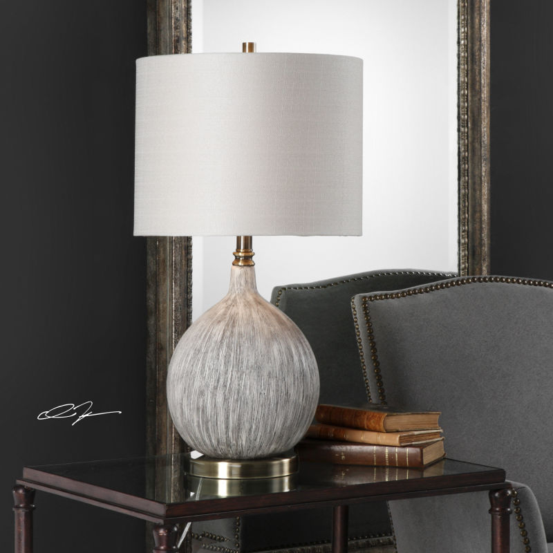 27715-1 Uttermost Hedera Textured Ivory Table Lamp