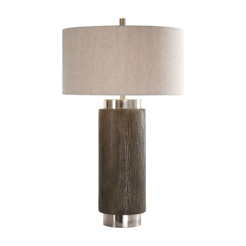 27721 Uttermost Cheraw Wood Cylinder Lamp